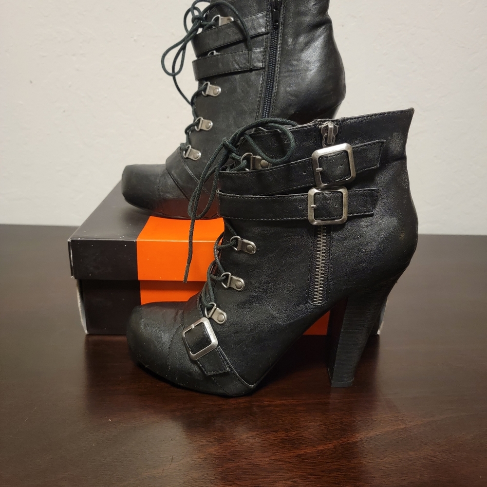 Heeled Combat Booties